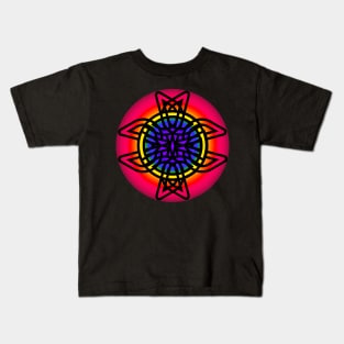 Interlaced Rainbow Celtic Mandala Kids T-Shirt